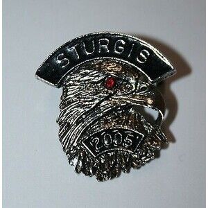 Harley Davidson Motorcycles Sturgis 2002 Bike Week Eagle Head Jacket Pin Rare